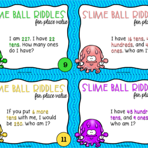 Place Value Task Cards: “Who Am I?” Theme Printable & Digital