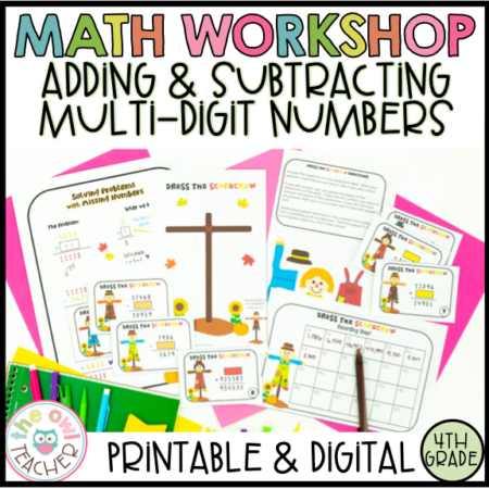 4th Grade Multi-Digit Addition & Subtraction Lesson Plans Activities ...