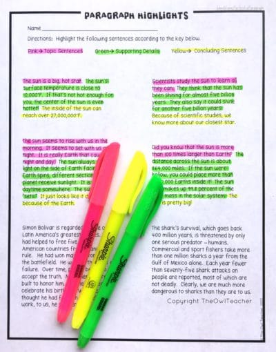 Expand your students' writing skills with these teaching ideas on writing a paragraph!