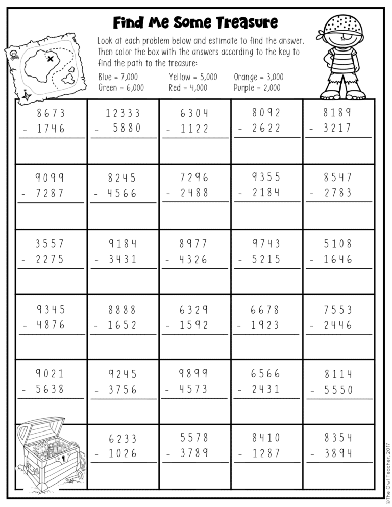 Addition and Subtraction of Large, Multi-digit Numbers Guided Math ...