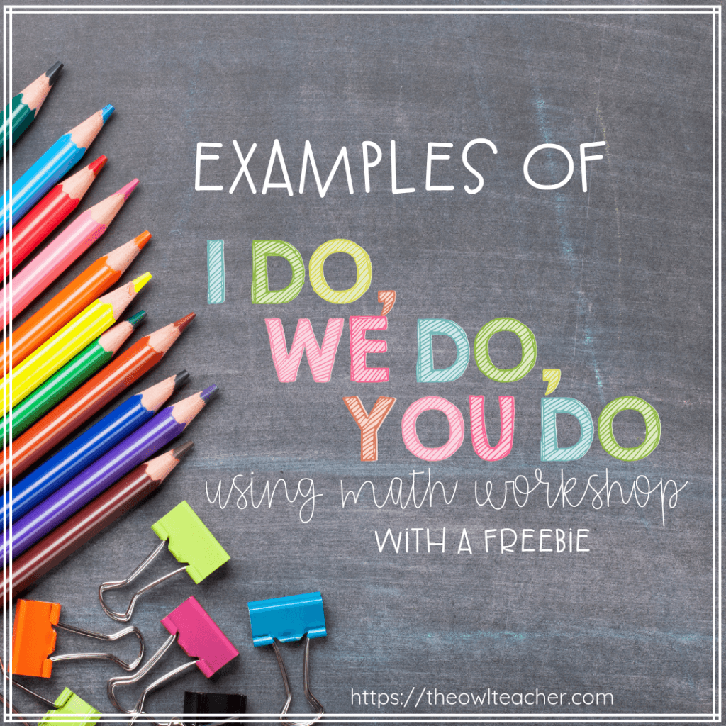 Examples of I Do, We Do, You Do The Owl Teacher by Tammy DeShaw