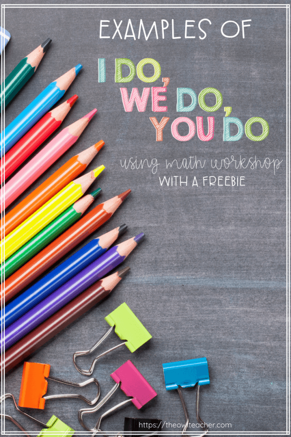 Examples of I Do, We Do, You Do The Owl Teacher by Tammy DeShaw