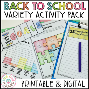 Back to School Resources and Activities Pack