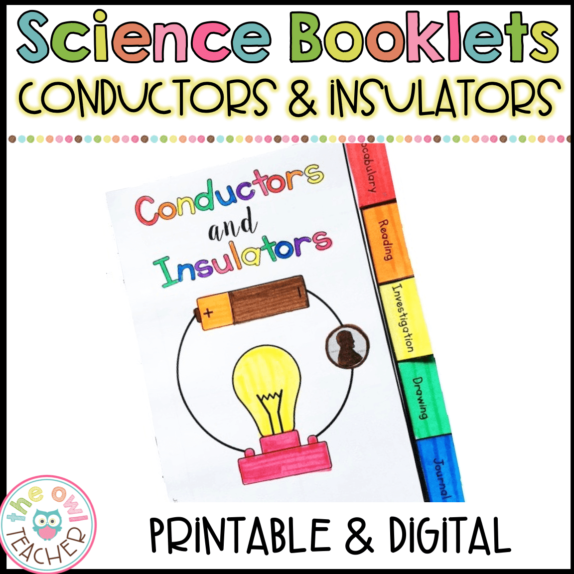 Conductors Insulators Of Electricity Printable Digital Versions