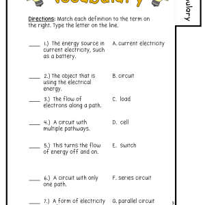 Current Electricity Investigation Booklet Printable & Digital