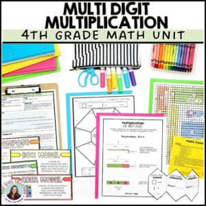 Multi digit multiplication 4th grae math unit