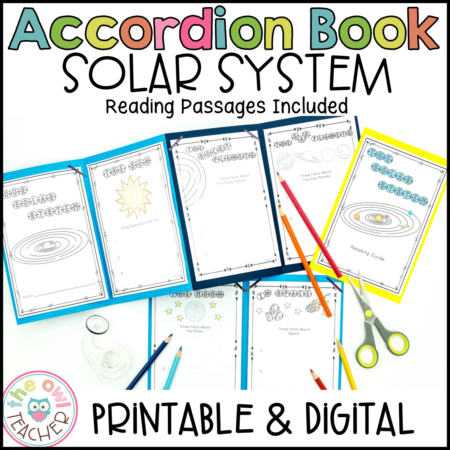 Solar System Accordion Booklet - The Owl Teacher