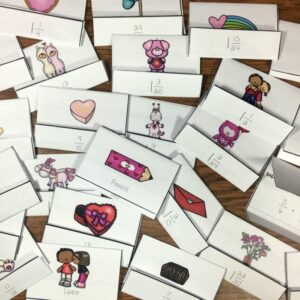 Valentines Day Unlike Fractions Math Scavenger Hunt