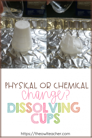 Determining physical and chemical changes is exciting, but when you dissolve cups with acetone, it becomes a challenge! Engage your students with this science activity perfect for changes with matter!