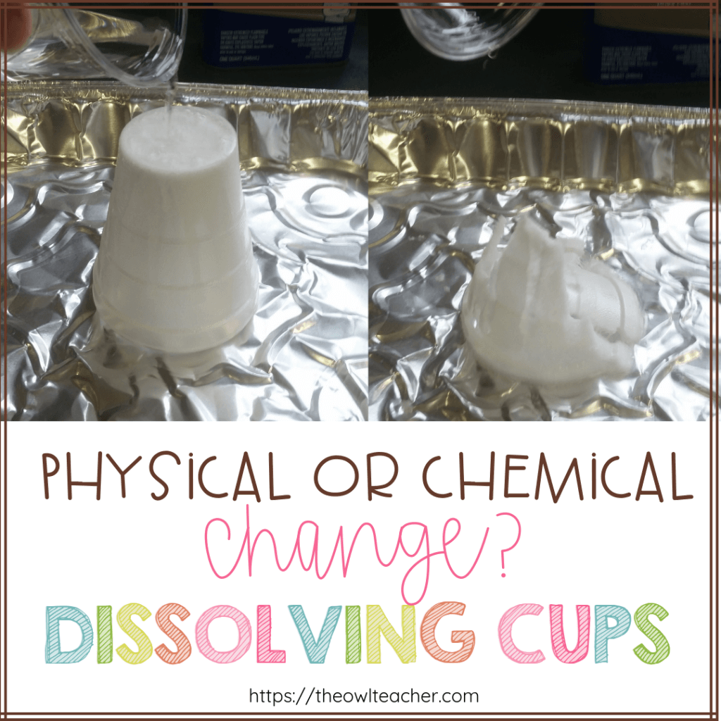 styrofoam cup and acetone experiment