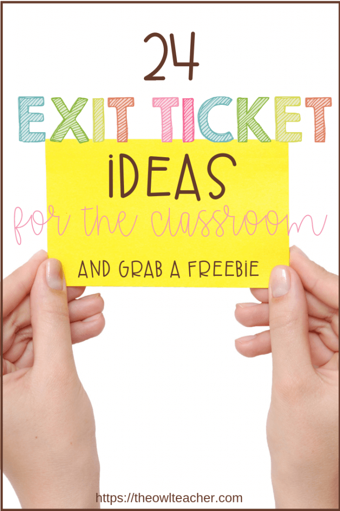 24 Exit Ticket Ideas - The Owl Teacher