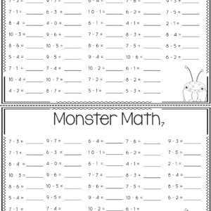 Addition and Subtraction Fact Fluency Practice