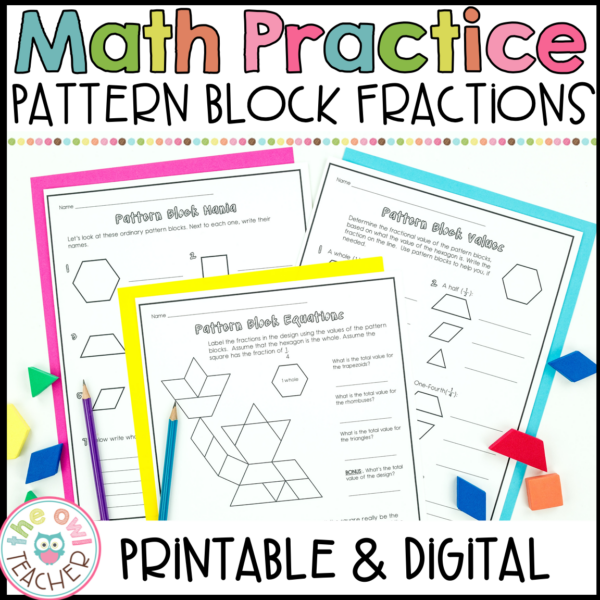 Fraction Value | Identifying Fractions | Adding Fractions Printable