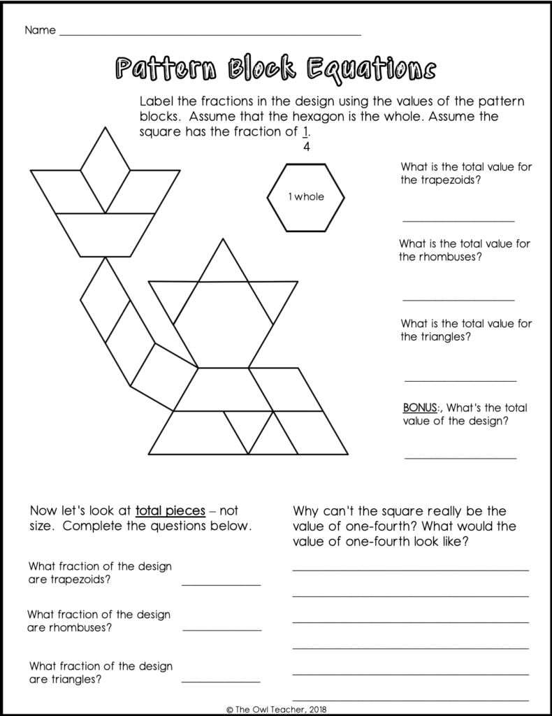 Fraction Value | Identifying Fractions | Adding Fractions Printable