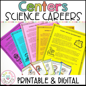 Science Careers Reading Pieces and Trading Cards Printable & Digital