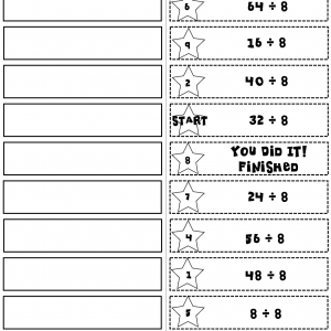 Basic Multiplication and Division Facts Start2Finish Puzzles Printable & Digital