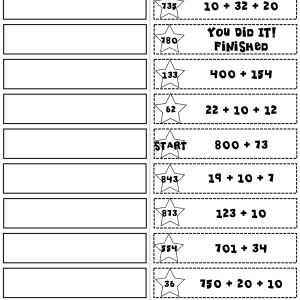 Add & Subtract within 1000 Start2Finish Puzzles Printable & Digital (Google)
