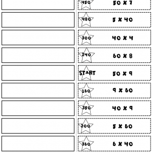 Multiples of 10 Start2Finish Printable & Digital (Google) Math Puzzles