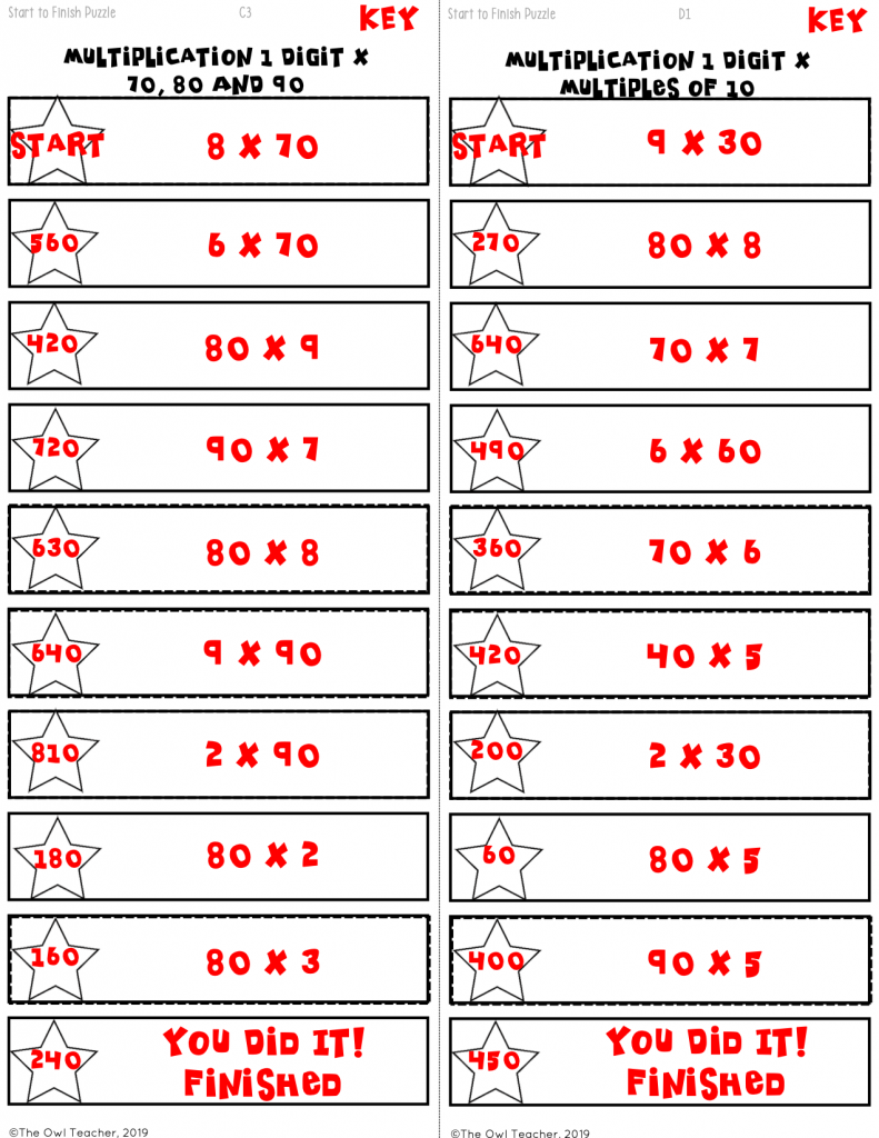 write three multiples of 5 start at 10