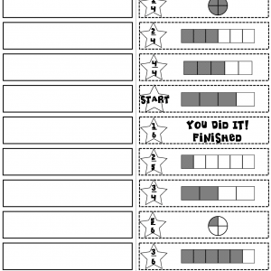 Identifying Fractions Start2Finish Printable & Digital (Google) Math Puzzles