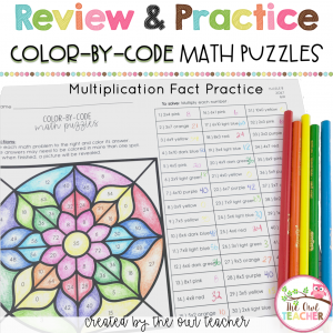 Multiplication Facts Color By Number (Color By Code)