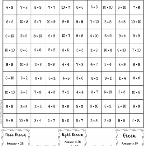 Christmas Multiplication Mystery Puzzle
