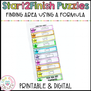 Find the Area Using a Formula Start2Finish Printable & Digital (Google) Puzzles