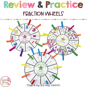 Identifying Fraction Wheels (Visual, Number Line, Fractions of a set)