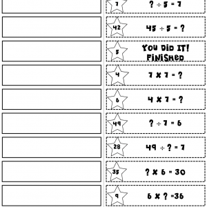 Missing Numbers in an Equation Start2Finish Printable & Digital (Google) Puzzles