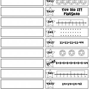 Multiplication Arrays Number Lines & Equal Groups S2F Digital & Printable