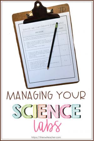 Managing science labs can be done easily so that your students will be on task and learning! Check out this post and grab a freebie!