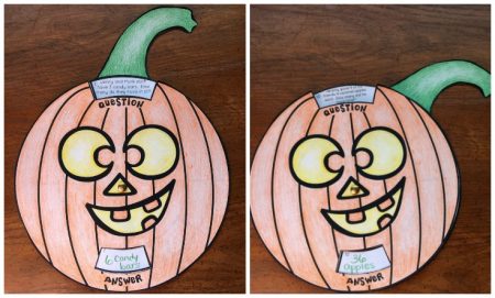 This math trivia pumpkin wheel is a great activity for any upper elementary classroom that is looking for a fall activity!