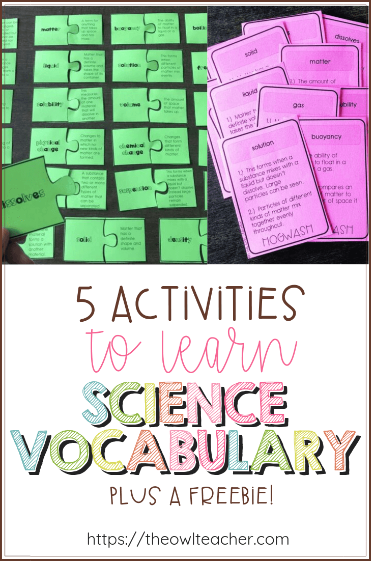 Vocabulary Games for Partners and Whole Group - Word Work for Big