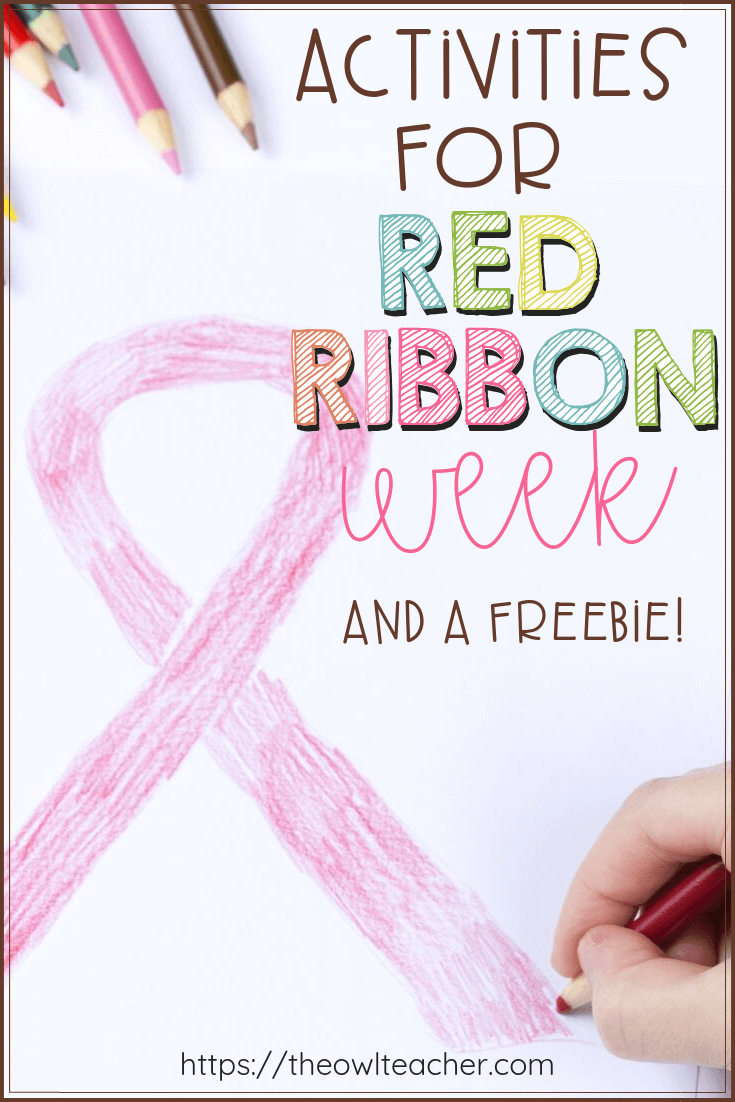 Activities for Red Ribbon Week The Owl Teacher by Tammy DeShaw