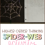 Have your students compare how a spider web is similar to our thinking. Check out this higher order thinking activity we did in the classroom!