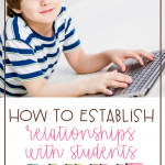 With remote learning happening across our classrooms in the fall, we have to figure out new ways to build relationships with students online. This post provides some ideas to help you get to know your students digitally while distance learning! Plus, you can grab a free digital interest inventory!