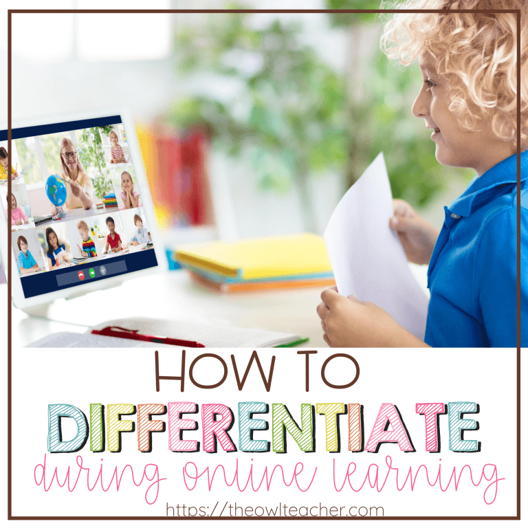 Trying to differentiate during online learning can feel like a huge challenge. This post provides lots of ideas to help make distance learning easier when it comes to differentiation in the classroom!