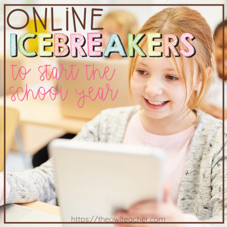 If you are distance learning or a form of hybrid learning this year, the idea of online icebreakers could be a challenge. Check out these ideas in this post to get started for you back to school start!