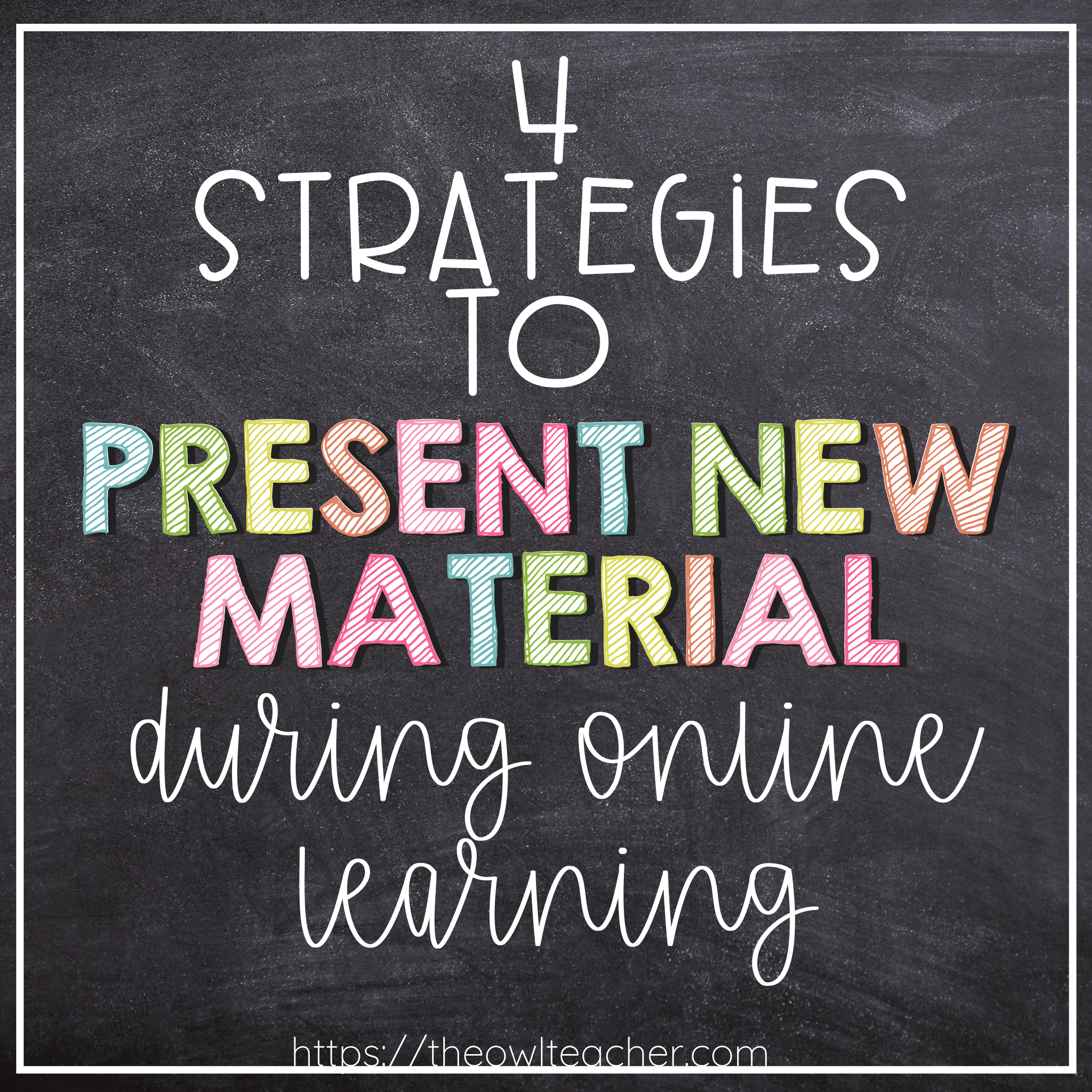 Are you trying to figure out how to present new material during online learning? This post has 4 tips to help you get started with distance learning or hybrid teaching.