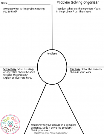 Use this problem solving organizer for problem of the day activity as a math opening! It's a great way to help engage students and warm up their brains during math workshop!