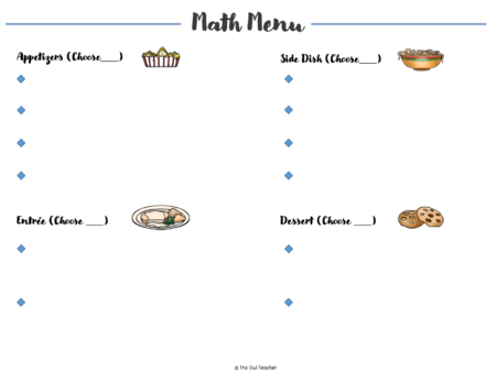 This math menu is a great alternative to math centers. Your guided math time during math workshop can be differentiated and engaging! Save this pin and click through!