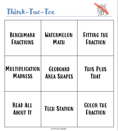 Think-Tac-Toe is a great alternative to math centers that any teacher can use in their math workshop during guided math. Check out the other options by clicking through here.