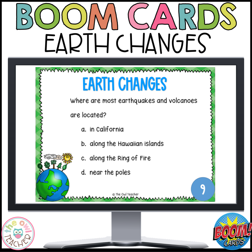 Earth Changes | Slow and Fast Changes of the Earth | Boom Cards