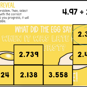 Multiplying and Dividing Decimals | Riddle Reveal Boom Cards
