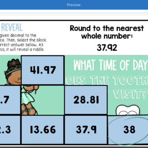 Rounding Decimals | Riddle Reveal Boom Cards