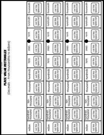 Place Value Sliders Hands-on Manipulative - The Owl Teacher