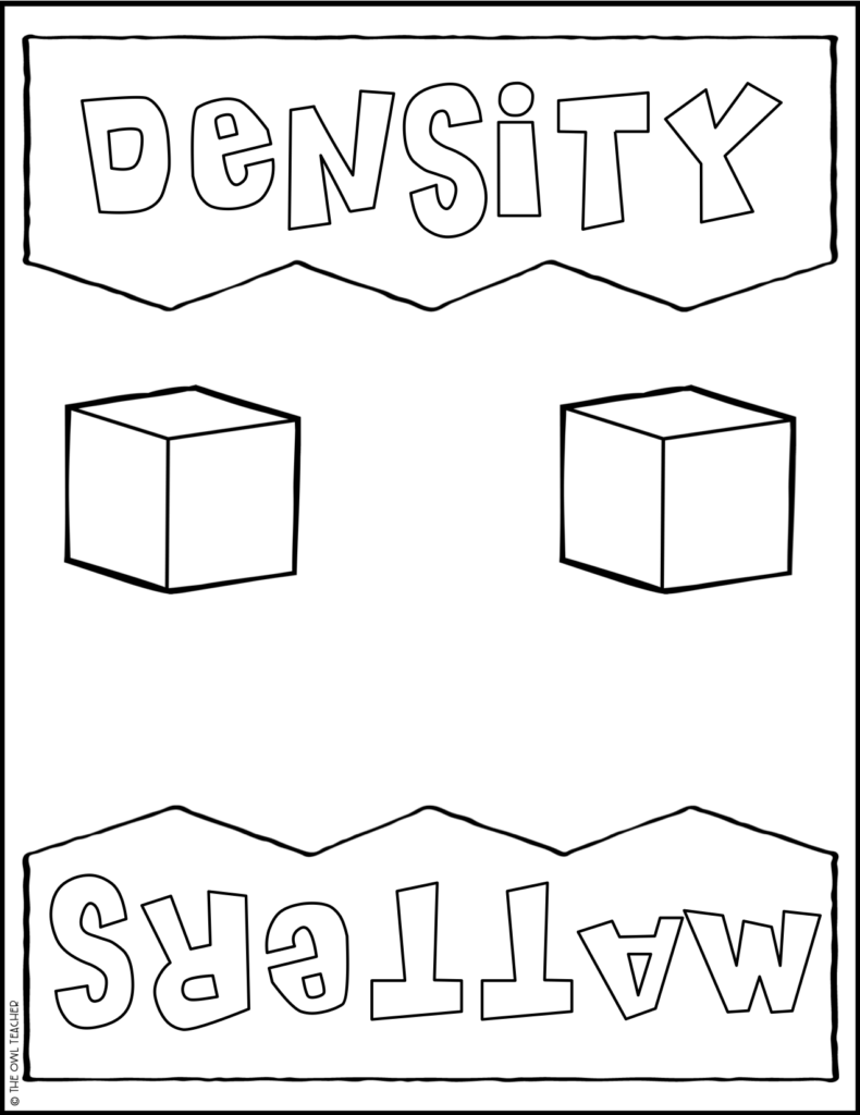 Understanding Density Craftivity - The Owl Teacher