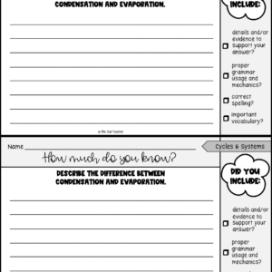 Cycles and Systems Writing Prompts