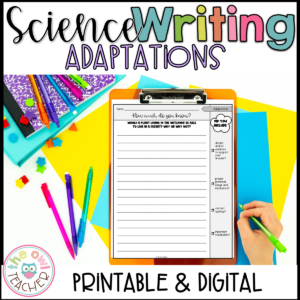 Adaptations Science Writing Prompts