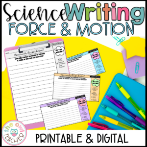 Force and Motion Science Writing Prompts